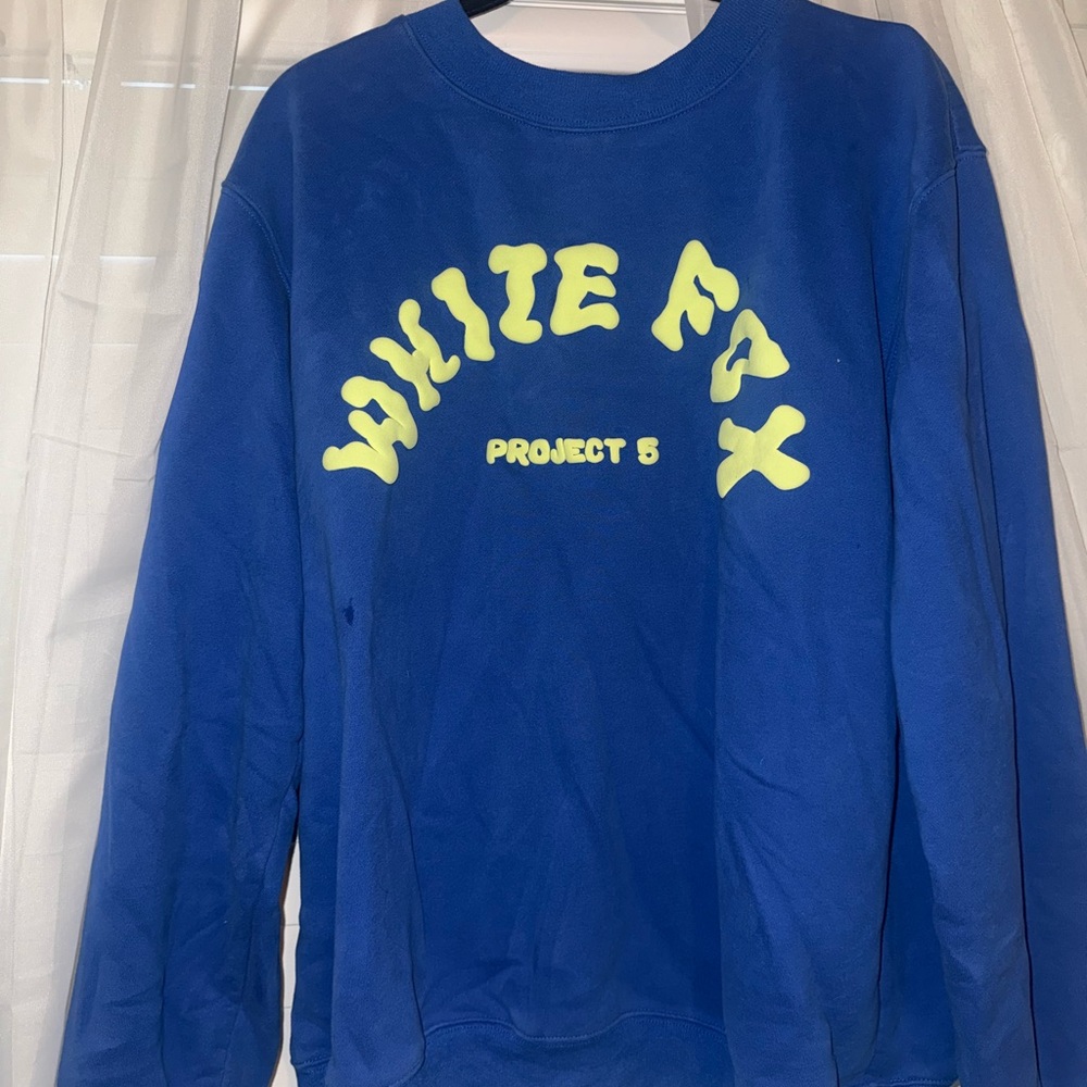 White Fox Boutique Blue Long Sleeve Graphic Sweatshirt